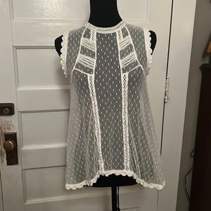 NWOT Lace Free People Tunic Tank, Size Small. Never worn!